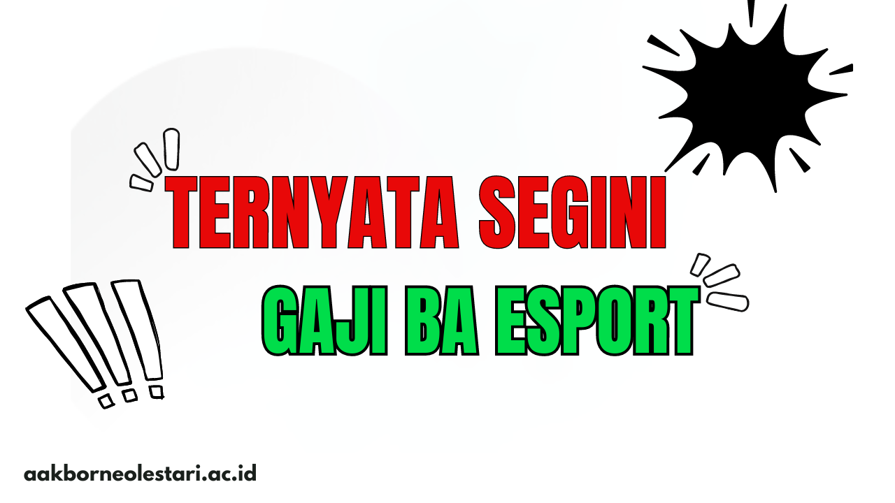 Ternyata Segini Besaran Gaji BA Esport